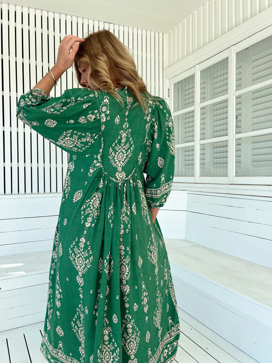 Boheme Midi Dress - Kiva Print Jaase