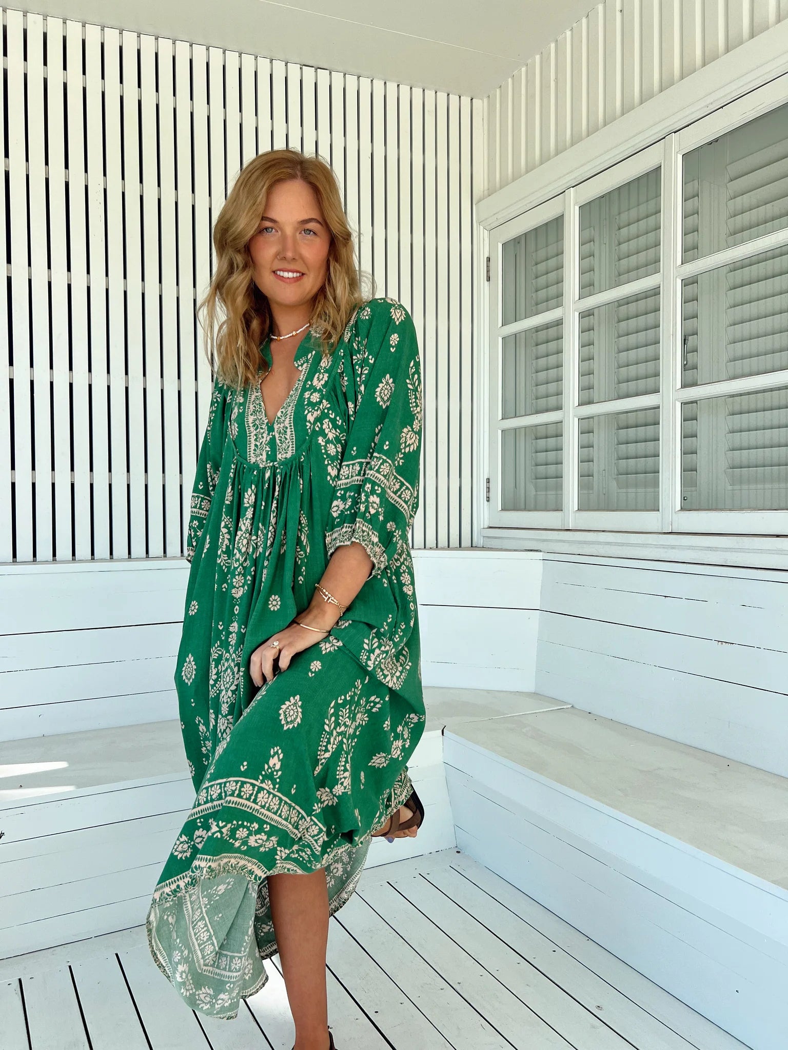 Boheme Midi Dress - Kiva Print Jaase