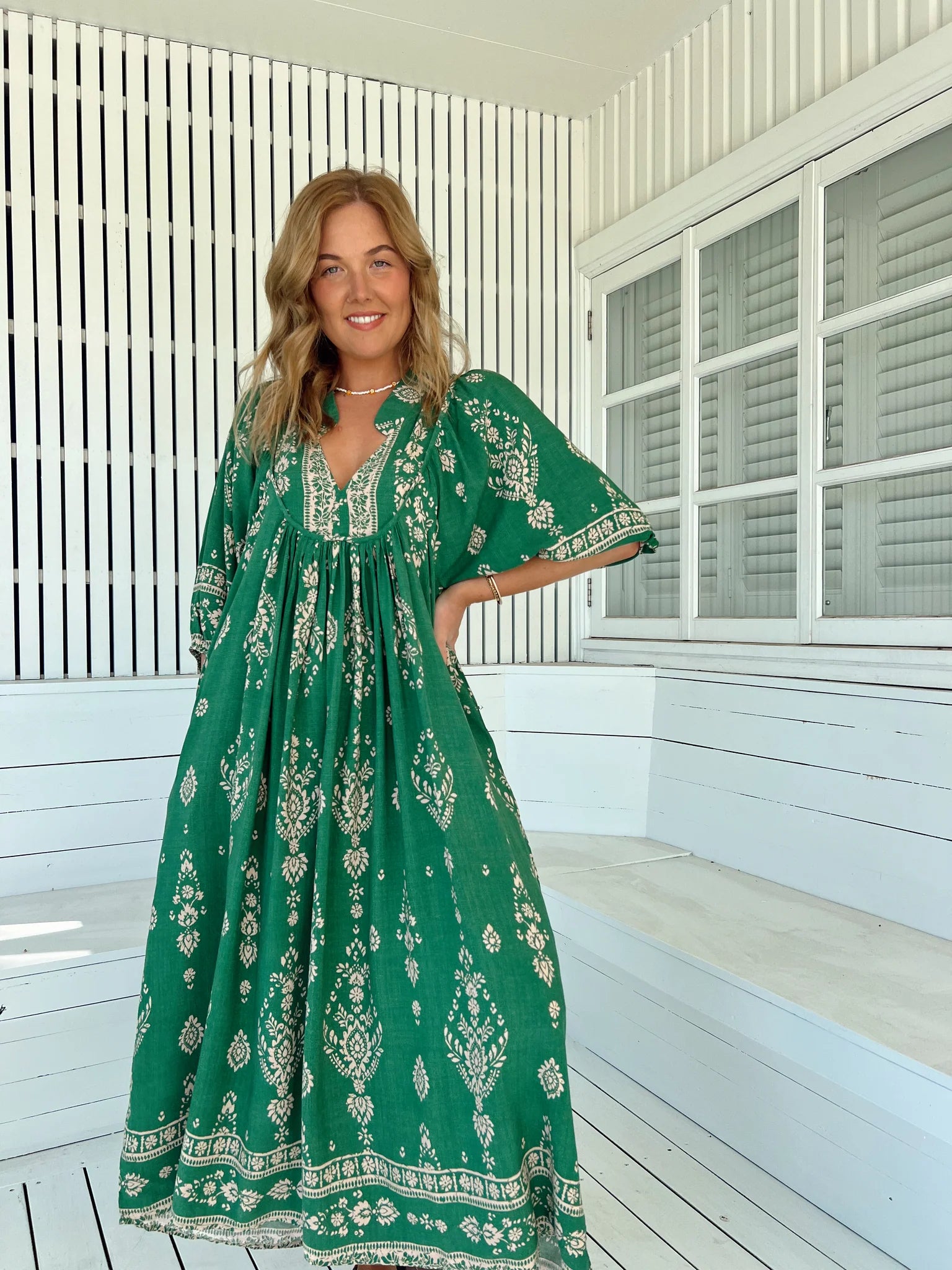 Boheme Midi Dress - Kiva Print Jaase