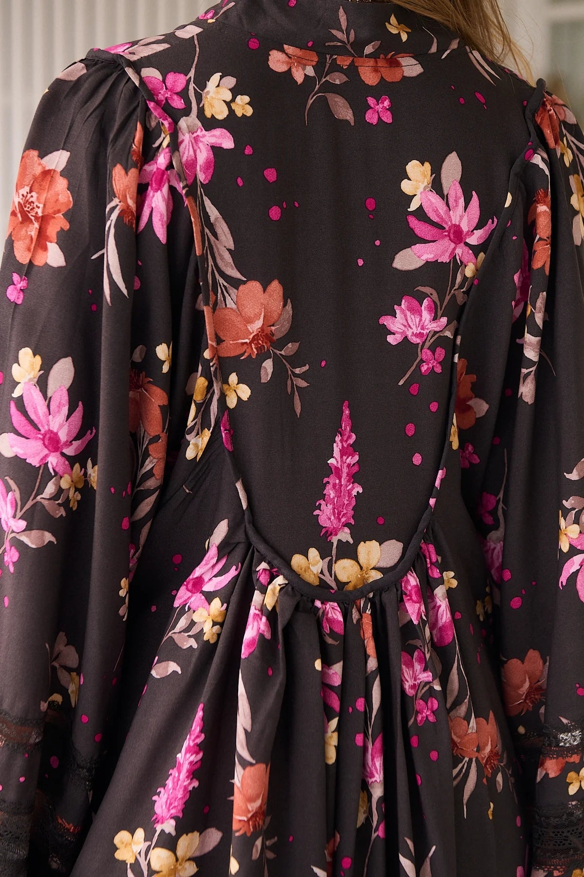 Boheme Midi Dress - Monarch Bloom Print Jaase