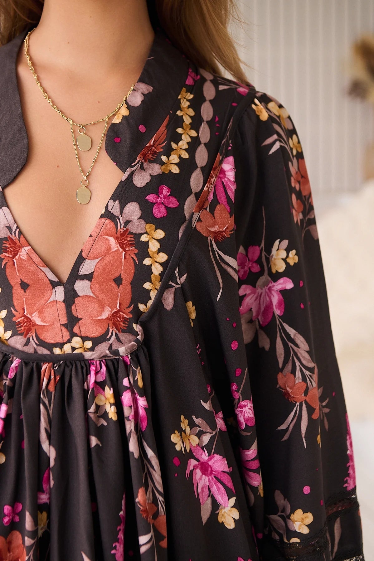 Boheme Midi Dress - Monarch Bloom Print Jaase