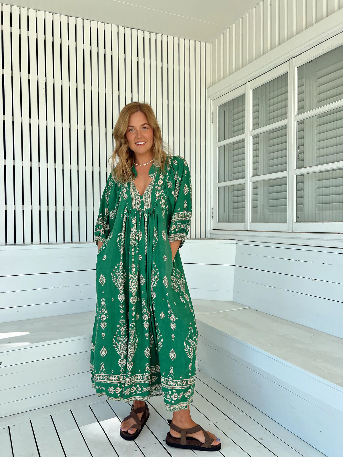 Boheme Midi Dress - Kiva Print Jaase