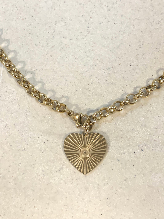 Radiating Heart Necklace