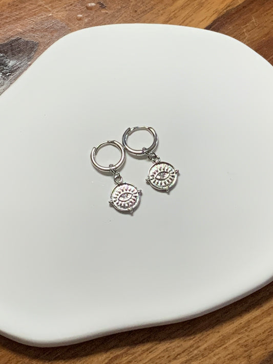 Evil Eye Hoops