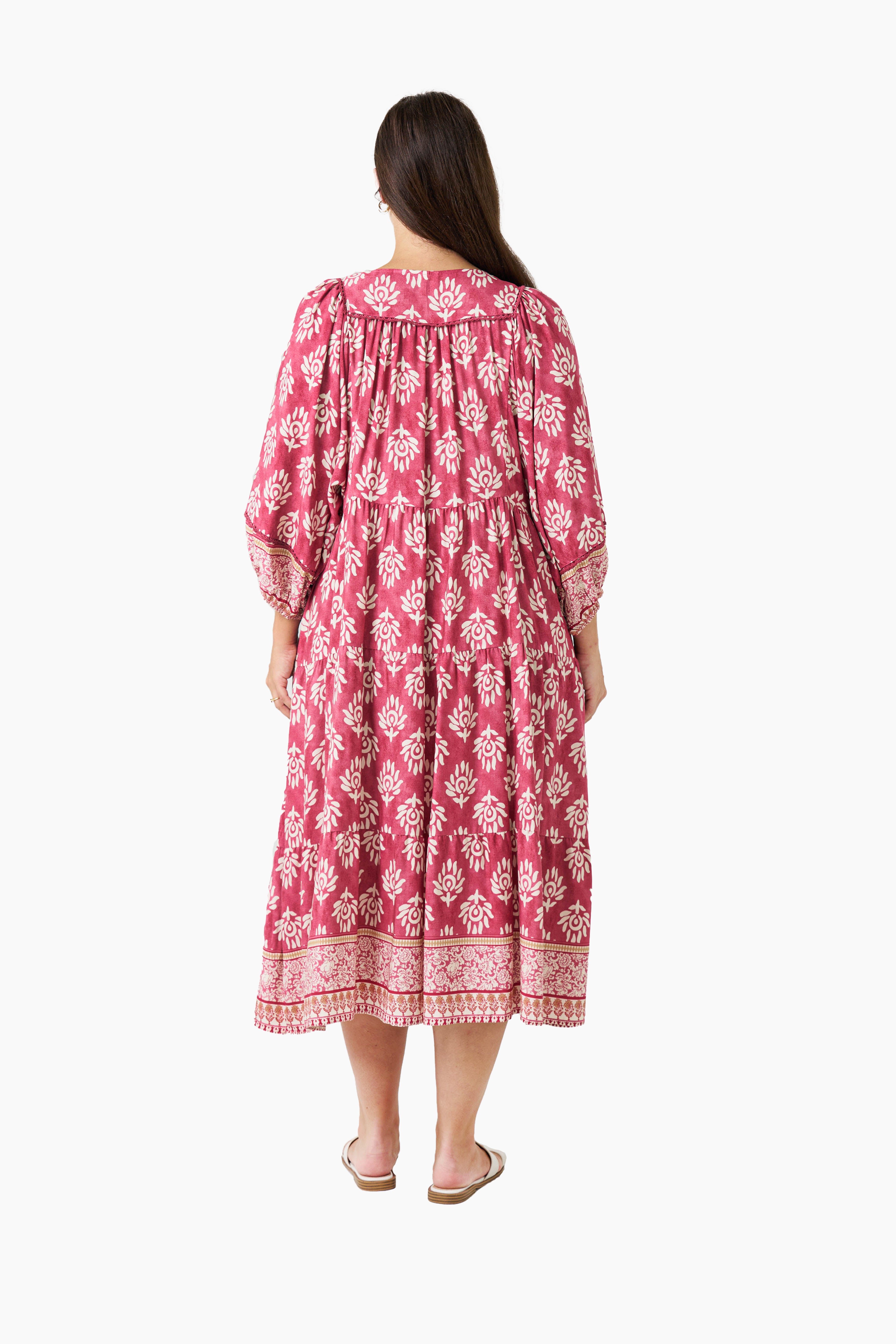 Villa Midi Dress - PINK