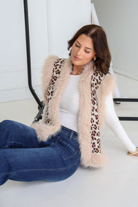 Lombard Knit Vest - Leopard