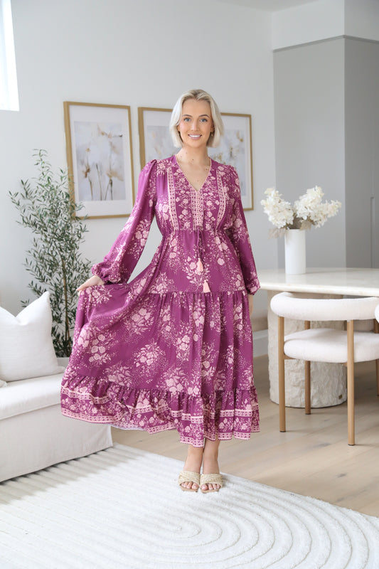 Casey Maxi Dress - Berry