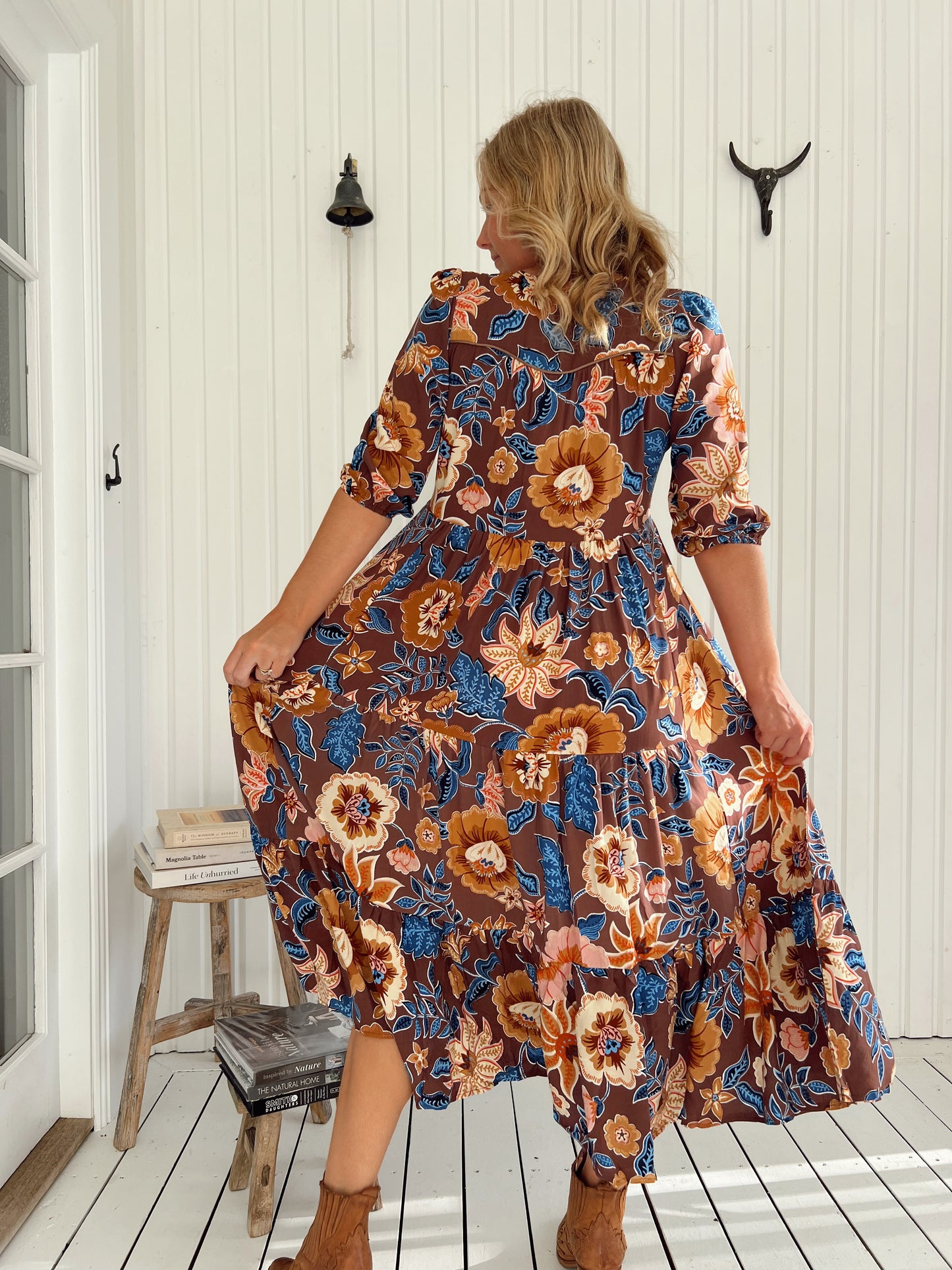 Eve Midi Dress - Tierra Print Jaase