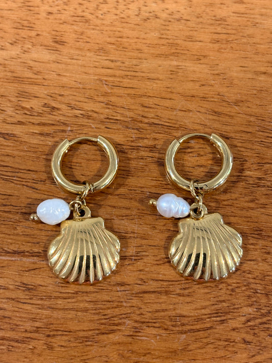 Coastal Clamshell Earrings