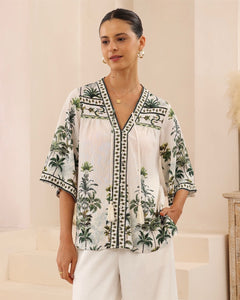 Nessa Palm Blouse