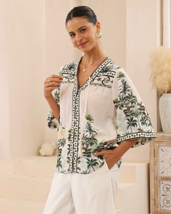 Nessa Palm Blouse