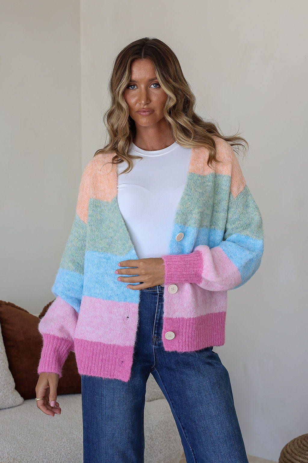 Calli Multi Stripe Cardi