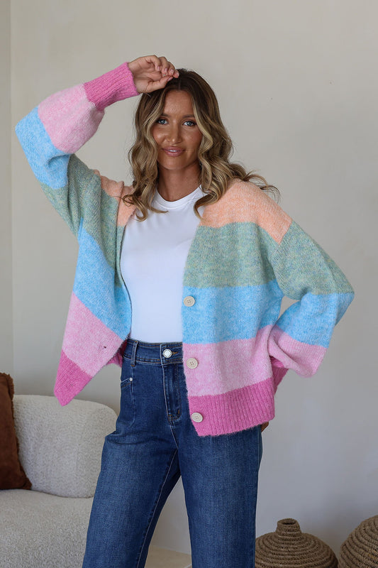 Calli Multi Stripe Cardi