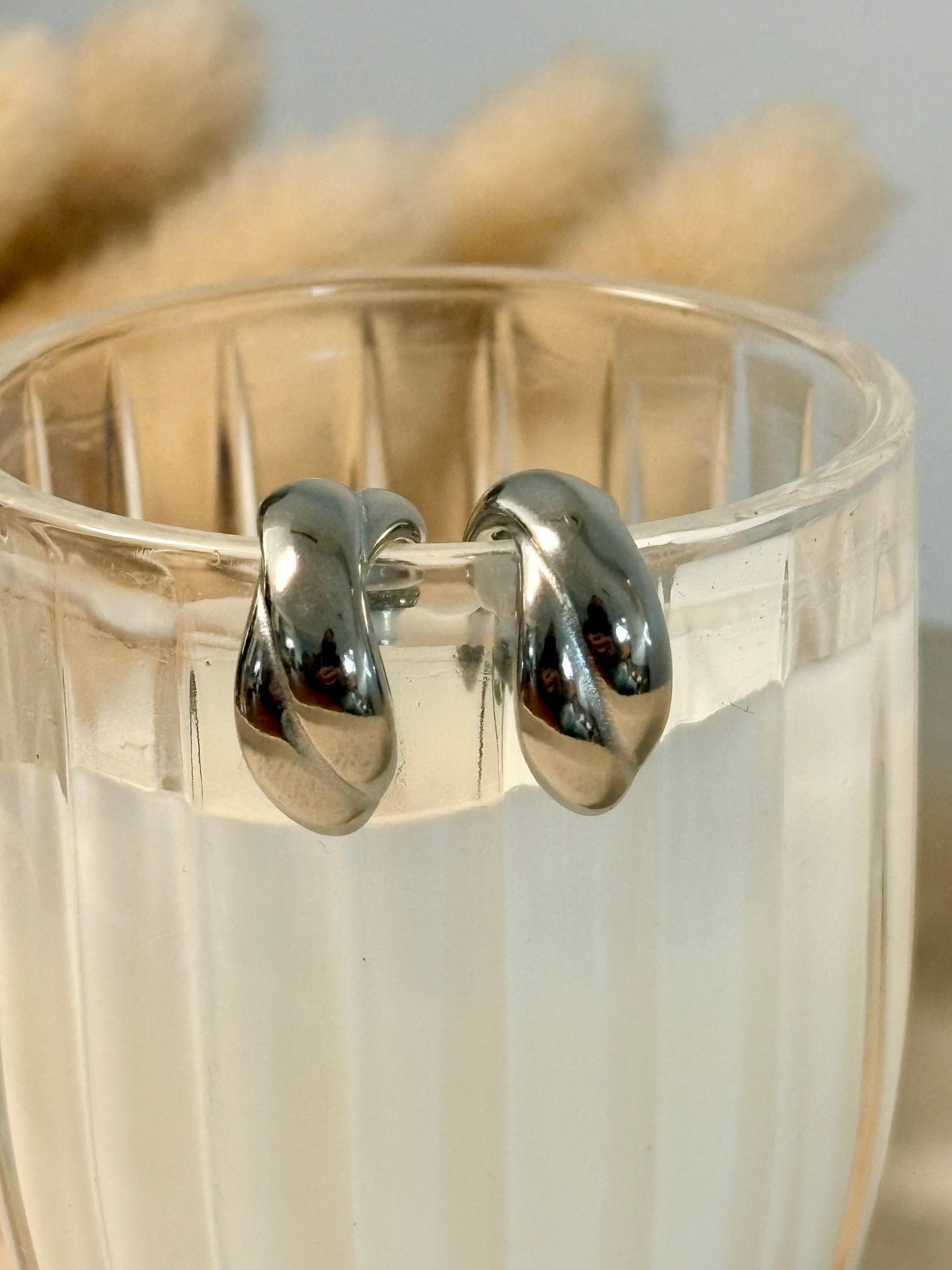 Crossover Hoop Studs