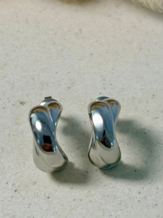 Crossover Hoop Studs