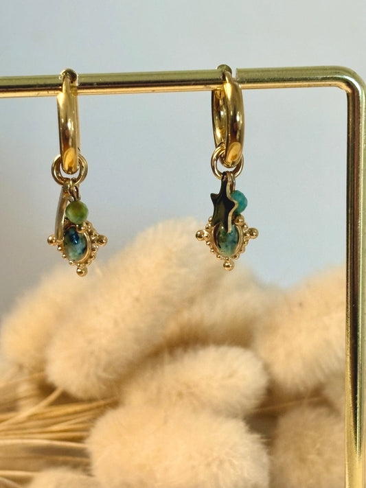 Celestial Green Hoops