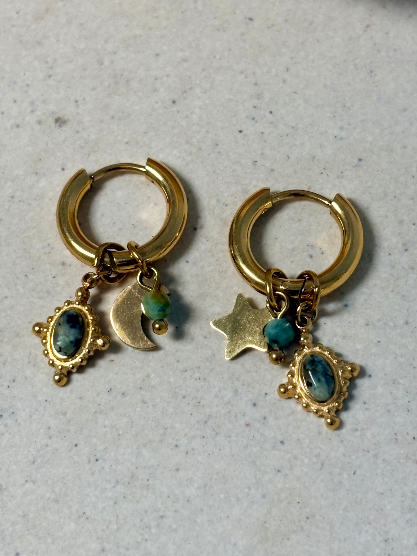 Celestial Green Hoops