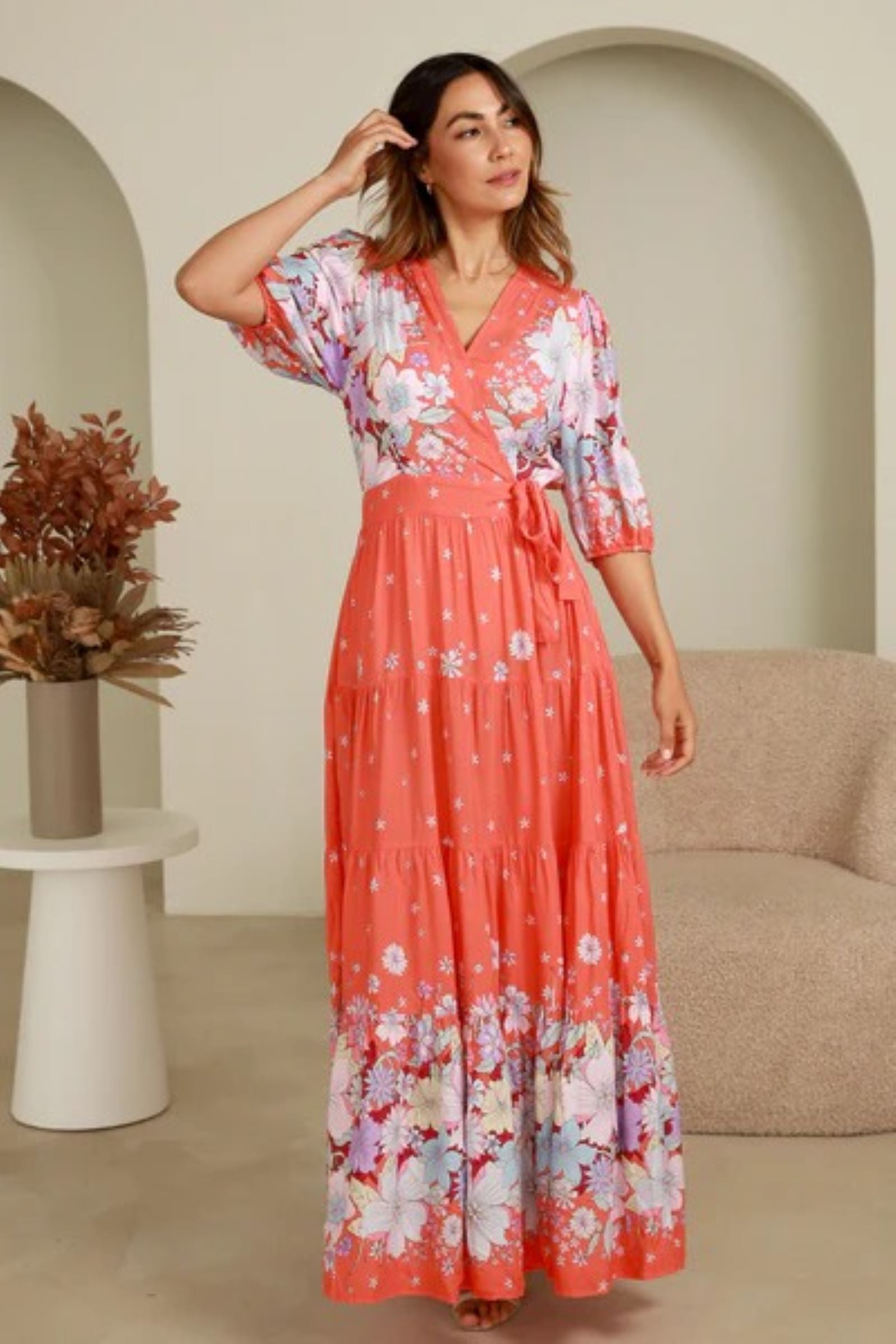 Martha Wrap Maxi Dress - Dreamcatcher