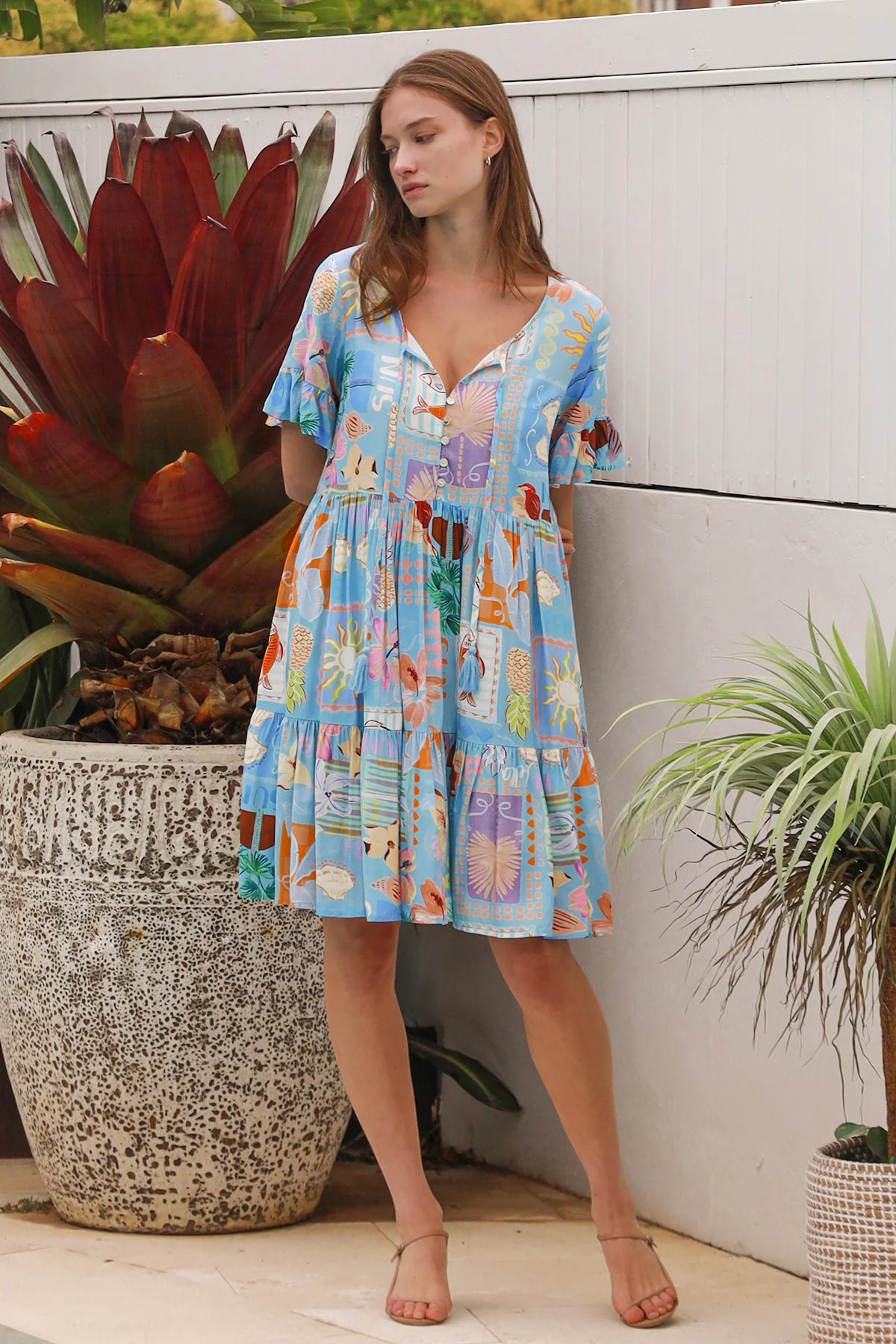 Hattie Blue Mini Dress