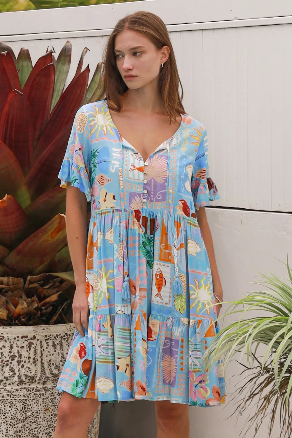 Hattie Blue Mini Dress