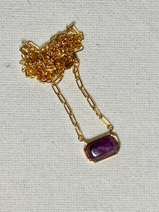 Mila Gemstone Necklace - Amethyst