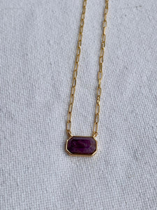 Mila Gemstone Necklace - Amethyst