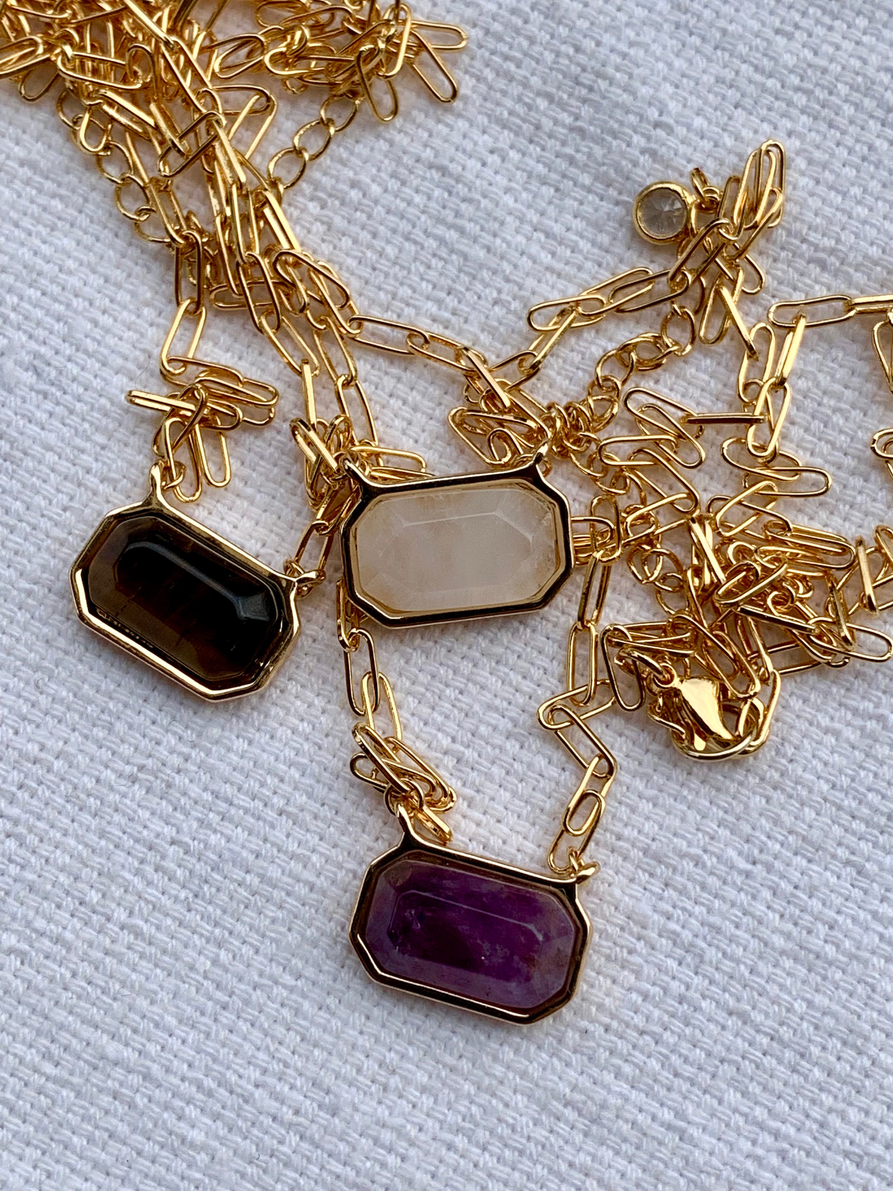 Mila Gemstone Necklace - Amethyst